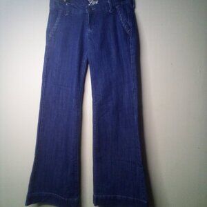 Old Navy Diva Jeans Women 2 Flare Braided Pockets Blue